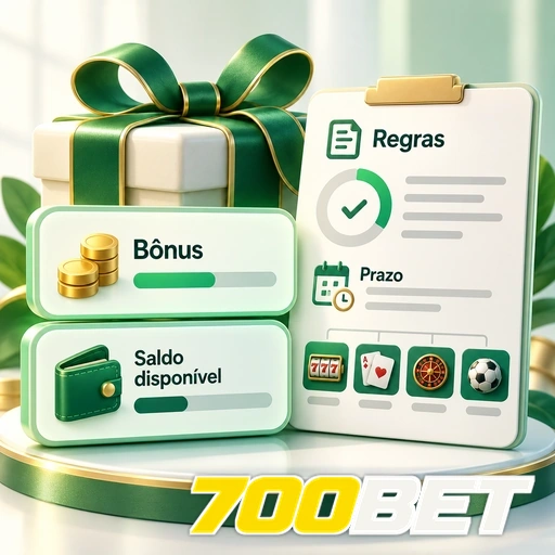 700BET — ilustração de bônus, saldo disponível e lista de regras e prazos